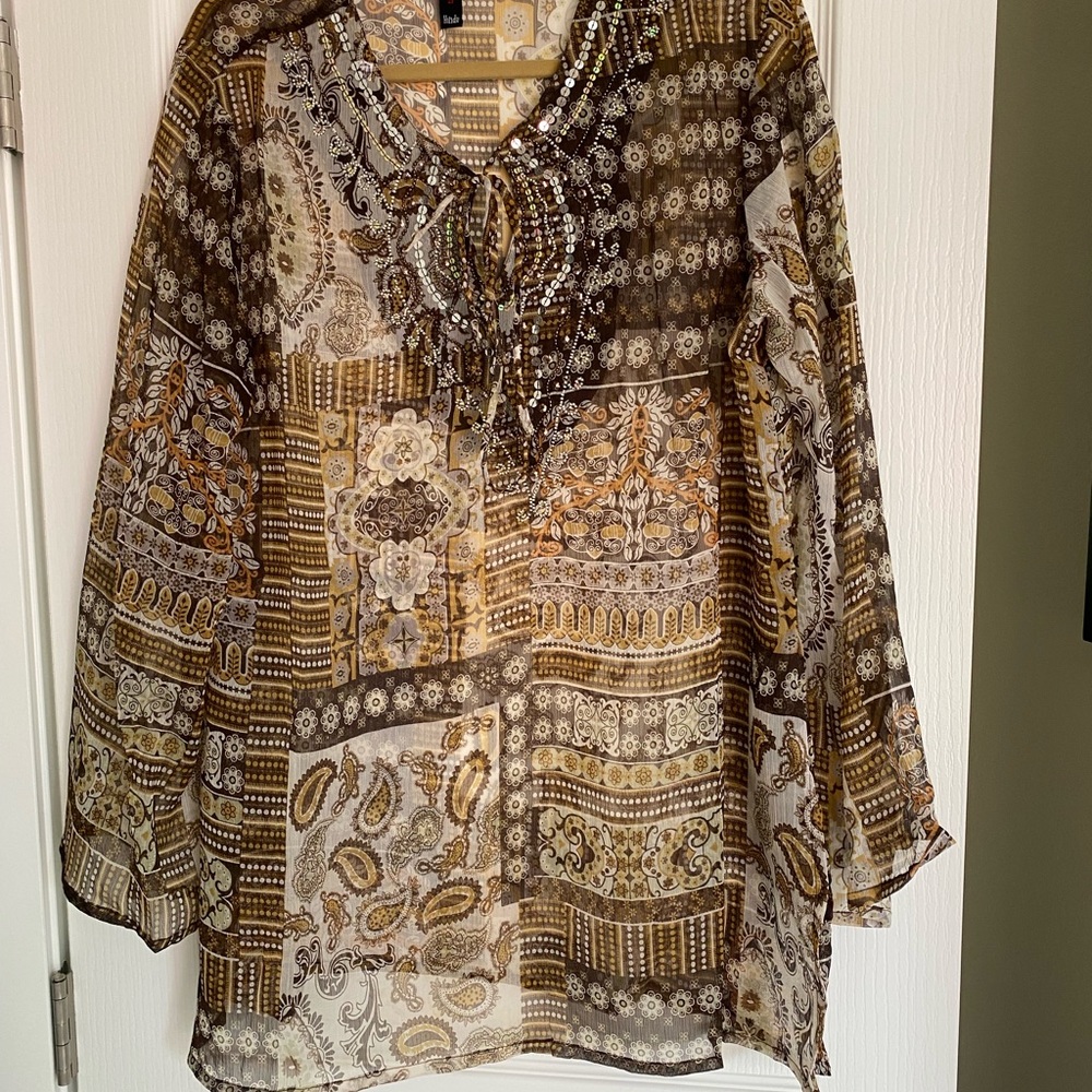 Beaded Boho top